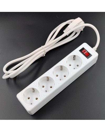 SP4W-518 GARDA. Сетевой фильтр 4 розетки,1,8м, белый. 5bites в Рязани