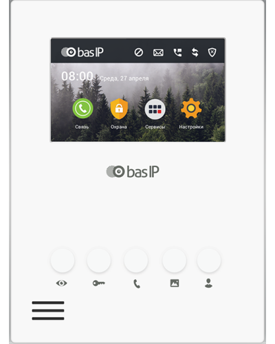 AU-04LA (AU-04L) WHITE. Монитор IP-домофона. BAS-IP в Рязани