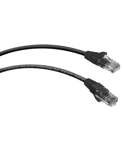 PC-UTP-RJ45-Cat.5e-3m-BK (7686c), чёрный. Патч-корд медный. CABEUS в Рязани