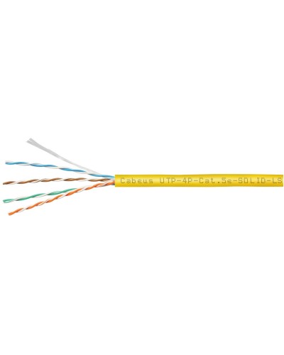UTP-4P-Cat.5e-SOLID-LSZH-YL (9780c). Кабель «витая пара» (LAN) для структурированных систем связи. CABEUS в Рязани