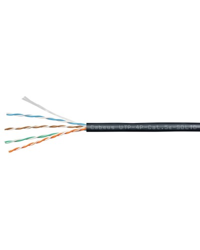 UTP-4P-Cat.5e-SOLID-OUT-PE-UV (11246c). Кабель «витая пара» (LAN) для структурированных систем связи. CABEUS в Рязани