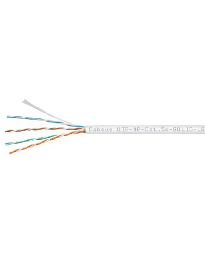 UTP-4P-Cat.5e-SOLID-LSZH-WH (9782c). Кабель «витая пара» (LAN) для структурированных систем связи. CABEUS в Рязани