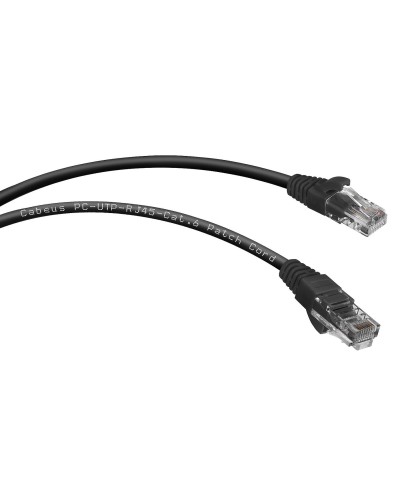 PC-UTP-RJ45-Cat.6-5m-BK (8667c), чёрный. Патч-корд медный. CABEUS в Рязани