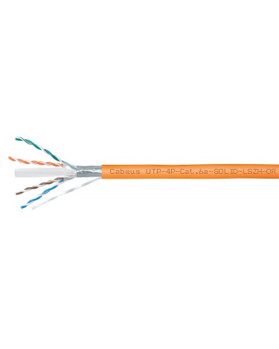 UTP-4P-Cat.6a-SOLID-LSZH-OR (11374c). Кабель «витая пара» (LAN) для структурированных систем связи. CABEUS в Рязани