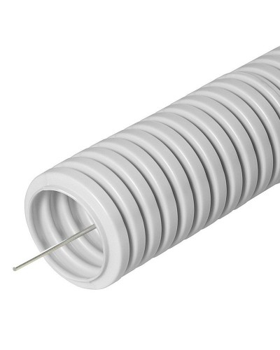 FCPL-20-PVC-100-1-GY (11228c): Труба гофрированная гибкая, лёгкая с протяжкой в Рязани