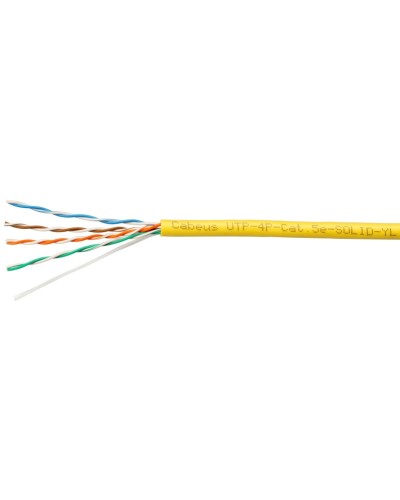 UTP-4P-Cat.5e-SOLID-YL-100 (7251c-5). Кабель «витая пара» (LAN) для структурированных систем связи. CABEUS в Рязани