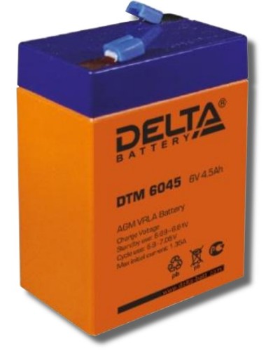 Delta DTM 6045. Аккумулятор герметичный свинцово-кислотный. Delta в Рязани