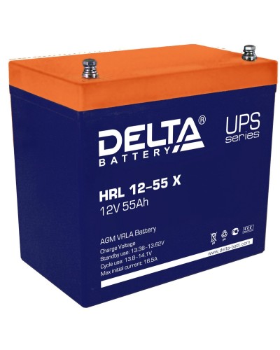 Delta HRL 12-55 X. Аккумулятор герметичный свинцово-кислотный. Delta в Рязани