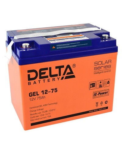 Delta GEL 12-75. Аккумулятор герметичный свинцово-кислотный. Delta в Рязани