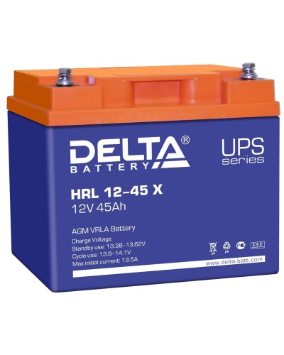 Delta HRL 12-45 X. Аккумулятор герметичный свинцово-кислотный. Delta в Рязани