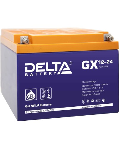 Delta GX 12-24. Аккумулятор герметичный свинцово-кислотный. Delta в Рязани