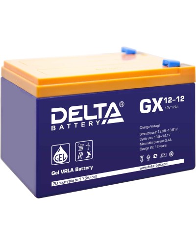 Delta GX 12-12. Аккумулятор герметичный свинцово-кислотный. Delta в Рязани