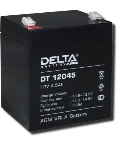 Delta DT 12045. Аккумулятор герметичный свинцово-кислотный. Delta в Рязани
