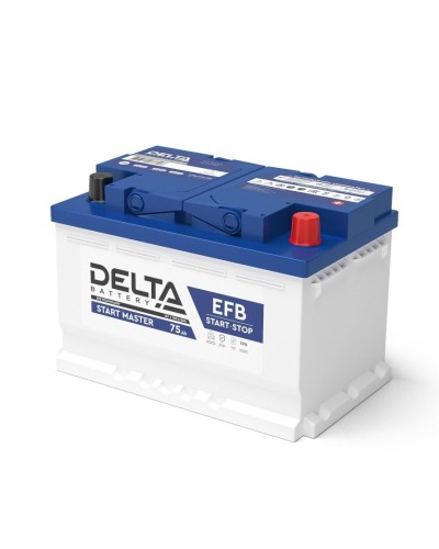 Delta START MASTER EFB 1275 (75 Ah). Аккумулятор автомобильный герметичный свинцово-кислотный. Delta в Рязани