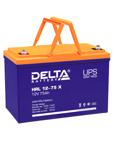 Delta HRL 12-75 X. Аккумулятор герметичный свинцово-кислотный. Delta в Рязани