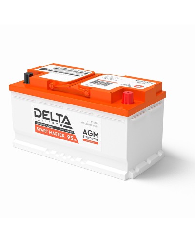 Delta START MASTER AGM 1295 (95 Ah). Аккумулятор автомобильный герметичный свинцово-кислотный. Delta в Рязани