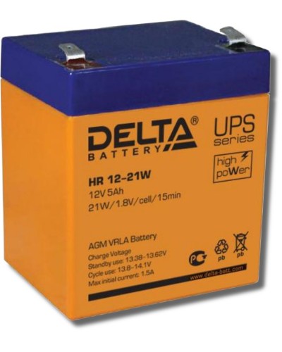 Delta HR 12-21 W. Аккумулятор герметичный свинцово-кислотный. Delta в Рязани