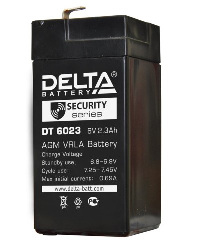 Delta DT 6023 (75мм). Аккумулятор герметичный свинцово-кислотный. Delta в Рязани