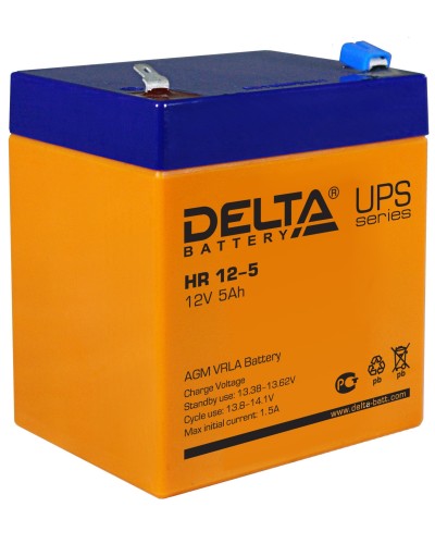 Delta HR 12-5. Аккумулятор герметичный свинцово-кислотный. Delta в Рязани