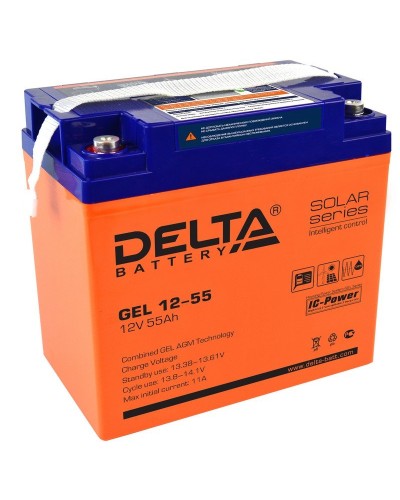 Delta GEL 12-55. Аккумулятор герметичный свинцово-кислотный. Delta в Рязани