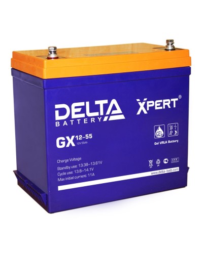 Delta GX 12-55. Аккумулятор герметичный свинцово-кислотный. Delta в Рязани