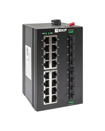 TSX-U-8GX/SFP-16GT. Промышленный неуправляемый коммутатор. EKF в Рязани
