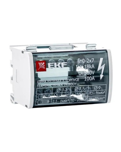 Шина нулевая в корпусе 2х7 (sn0-2х7). Шина нулевая в корпусе. EKF в Рязани