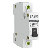 Автоматический выключатель 1P 20А (C) 4,5кА ВА 47-29 Basic (mcb4729-1-20C). Автоматический выключатель. EKF