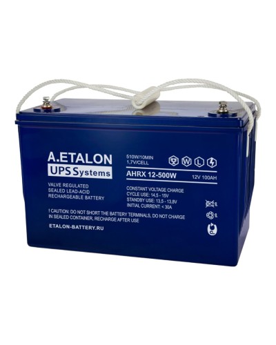 A.ETALON AHRX 12-500W (100). Аккумулятор герметичный свинцово-кислотный. ETALON в Рязани