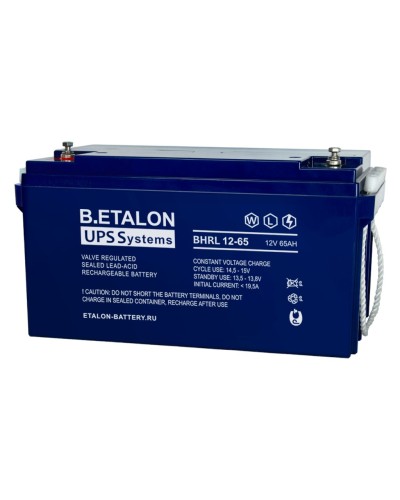 B.ETALON BHRL 12-65. Аккумулятор герметичный свинцово-кислотный. ETALON в Рязани