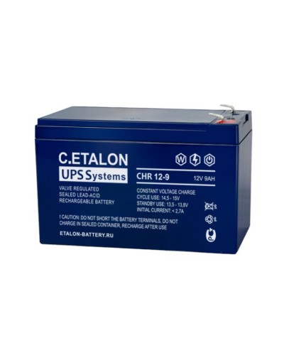 C.ETALON CHR 12-9. Аккумулятор герметичный свинцово-кислотный. ETALON в Рязани