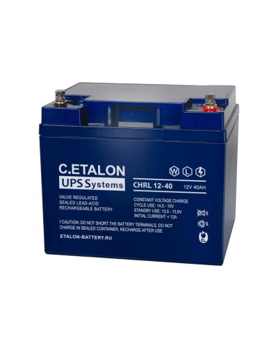 C.ETALON CHRL 12-40. Аккумулятор герметичный свинцово-кислотный. ETALON в Рязани