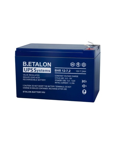 B.ETALON BHR 12-7,2. Аккумулятор герметичный свинцово-кислотный. ETALON в Рязани