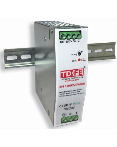 UPS 120W/24V/DIN. Блок бесперебойного питания. FARADAY в Рязани