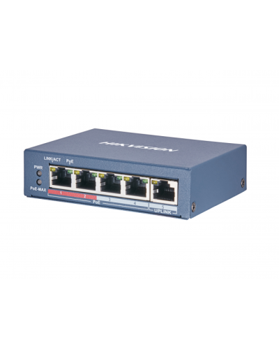 DS-3E0105P-E(B). Коммутатор с питанием POE. Hikvision в Рязани