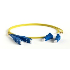 FC-D2-9-LC/UR-SC/UR-H-15M-LSZH-YL. Патч-корд волоконно-оптический одномодовый. Hyperline