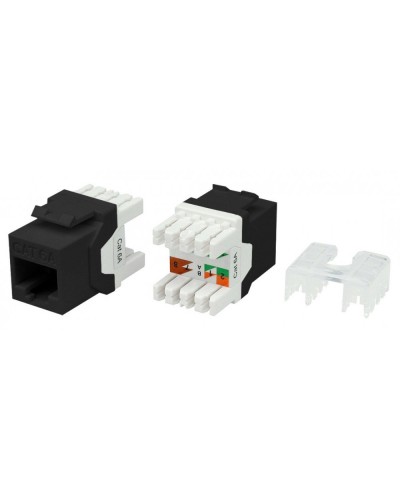 KJ8-8P8C-C6A-180-BK. Вставка Keystone Jack RJ-45. Hyperline в Рязани