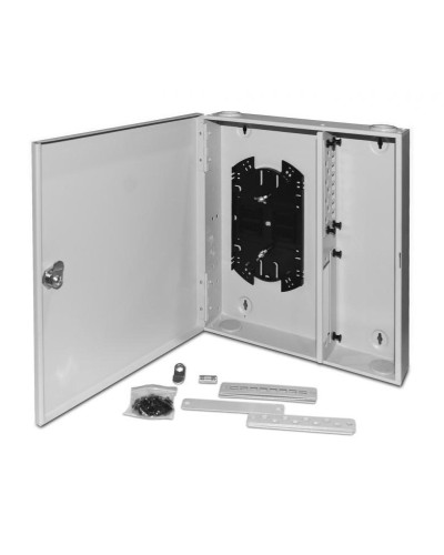 FO-WBX-4xSLT-W140H42-32UN-GY. Кросс оптический настенный. Hyperline в Рязани