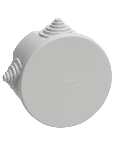 Коробка распаячная КМ41237 D75х40 открытой проводки IP44 4 гермоввода серая (UKO11-075-040-000-K41-44). Коробка распаячная безгалогенная (HF). IEK в Рязани