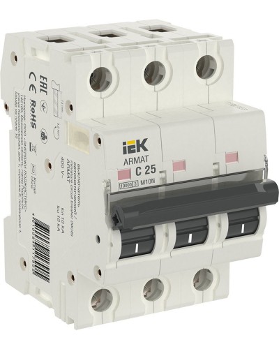 M10N 3P C 25А 10кА ARMAT (AR-M10N-3-C025). Автоматический выключатель. IEK в Рязани