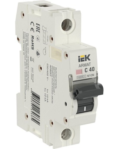 M10N 1P C 40А 10кА ARMAT (AR-M10N-1-C040). Автоматический выключатель. IEK в Рязани