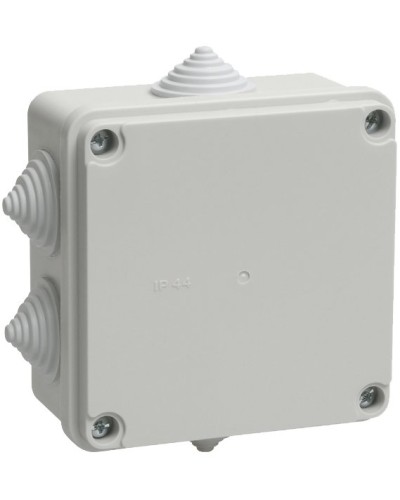 Коробка распаячная КМ41234 100х100х50 открытой проводки IP55 6 гермовводов серая (UKO11-100-100-050-K41-55). Коробка распаячная безгалогенная (HF). IEK в Рязани