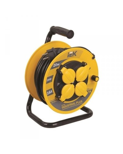 УК50 4 места, 50м (WKP15-16-04-50-44). Удлинитель на катушке Industrial plus. IEK в Рязани