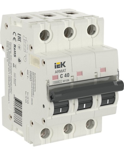 M10N 3P C 40А 10кА ARMAT (AR-M10N-3-C040). Автоматический выключатель. IEK в Рязани