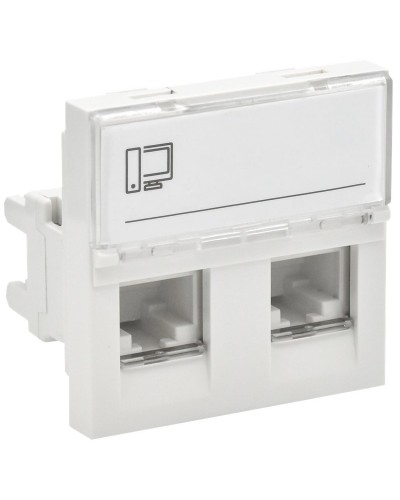 Розетка RJ45 кат.5E PRIMER РКИ-22-00-П-5 белый IEK (PR-KK40D-RI-0-2-2C5EU-K01). Розетка RJ-45. IEK в Рязани