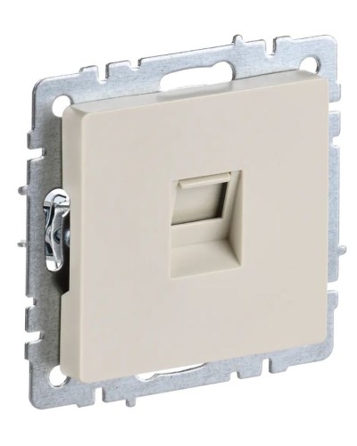 Розетка RJ45 РК10-БрКр кат.5E бежевый BRITE (BR-K10-1-K10). Розетка компьютерная. IEK в Рязани