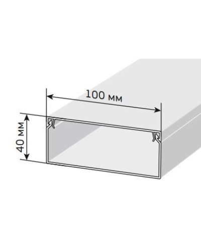 Короб 100х40 ЭЛЕКОР (CKK10-100-040-1-K01). Кабель-канал с двойным замком. IEK в Рязани