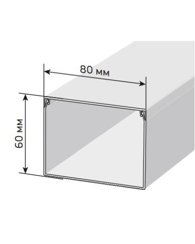 Короб 80х60 ЭЛЕКОР (CKK10-080-060-1-K01-008). Кабель-канал с двойным замком. IEK в Рязани