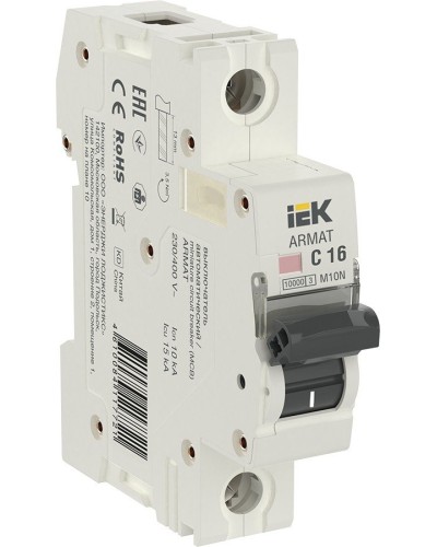 M10N 1P C 16А 10кА ARMAT (AR-M10N-1-C016). Автоматический выключатель. IEK в Рязани