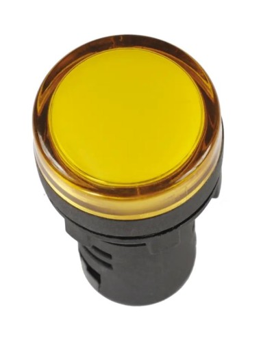 Лампа AD22DS (LED) матрица D22 мм желтый 12В AC/DC желтый (BLS10-ADDS-012-K05). Светосигнальный индикатор. IEK в Рязани